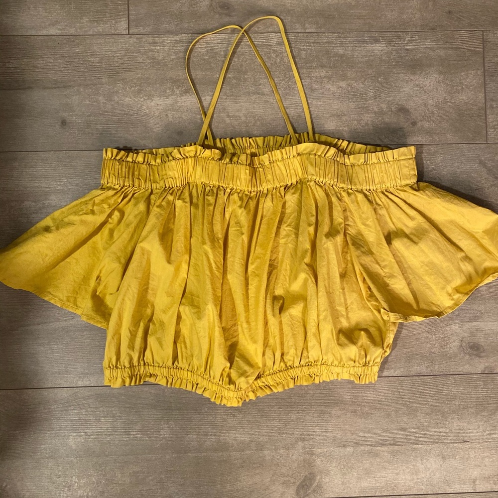Mustard yellow crop top